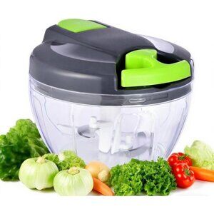 Manual Food Processor Vegetable Chopper, 500ml Hand Pull